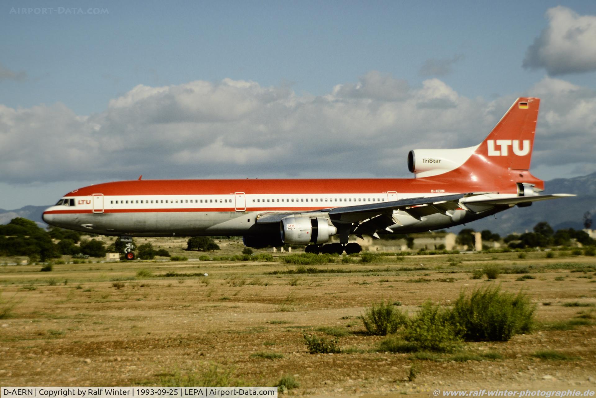 D-AERN, 1978 Lockheed L-1011-385-1-15 TriStar 200 C/N 193A-1158, Lockheed L-1011-385-14-200 TriStar- LTU LTU International Airways ex. N339EA - 193A-1158 - D-AERN - 25.09.1993 - PMI