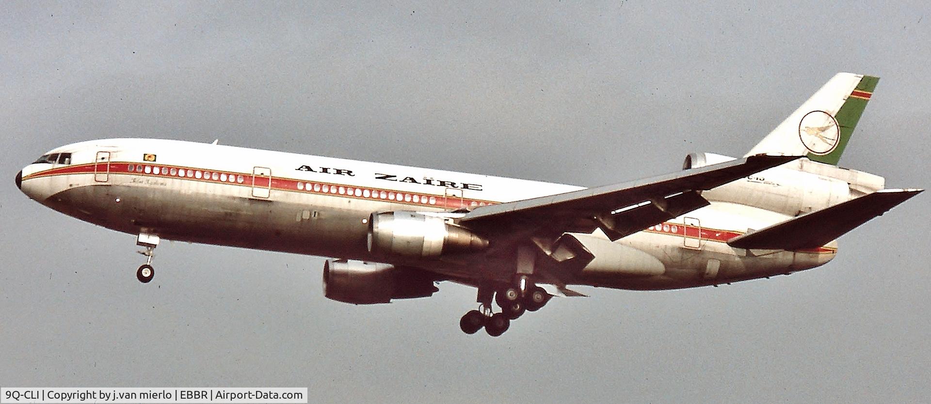 9Q-CLI, 1973 Douglas DC-10-30 C/N 47886, Approaching 25L at Brussels