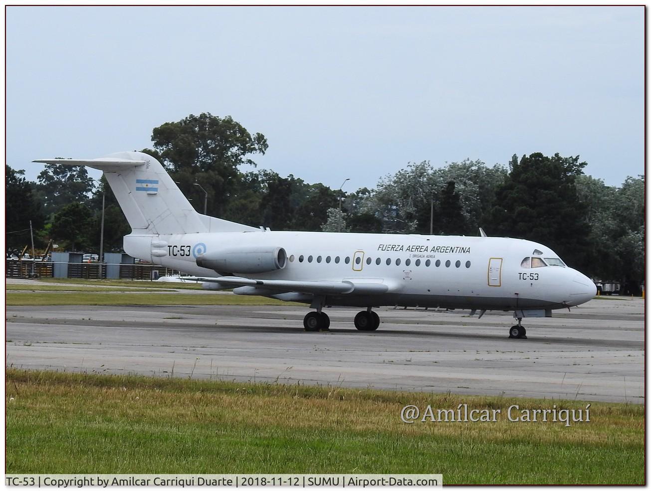 TC-53, 1970 Fokker F-28-1000C Fellowship C/N 11020, Landed at SUMU