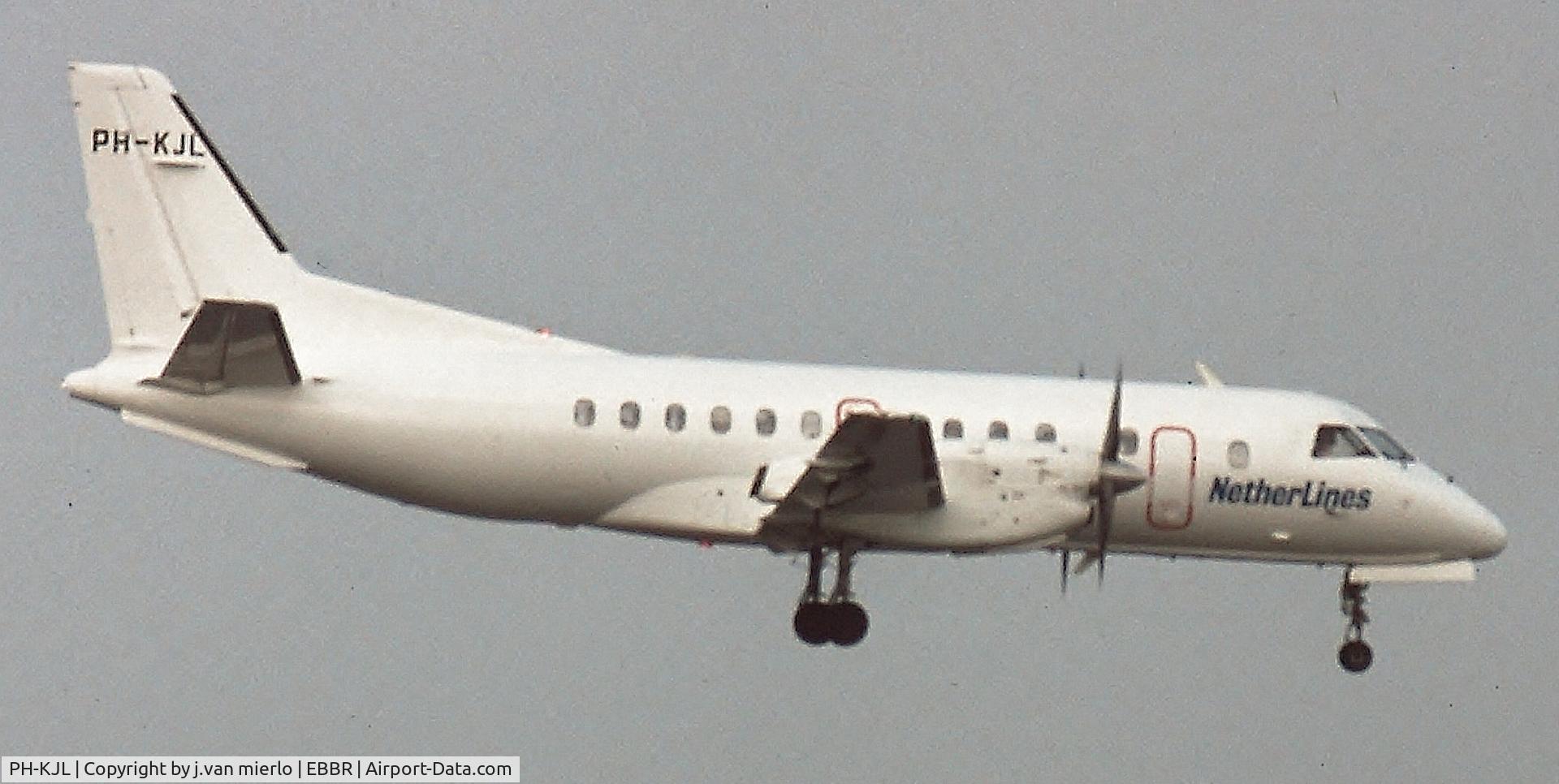 PH-KJL, 1985 Saab-Fairchild SF340 C/N 340A-037, Landing 25L Brussels