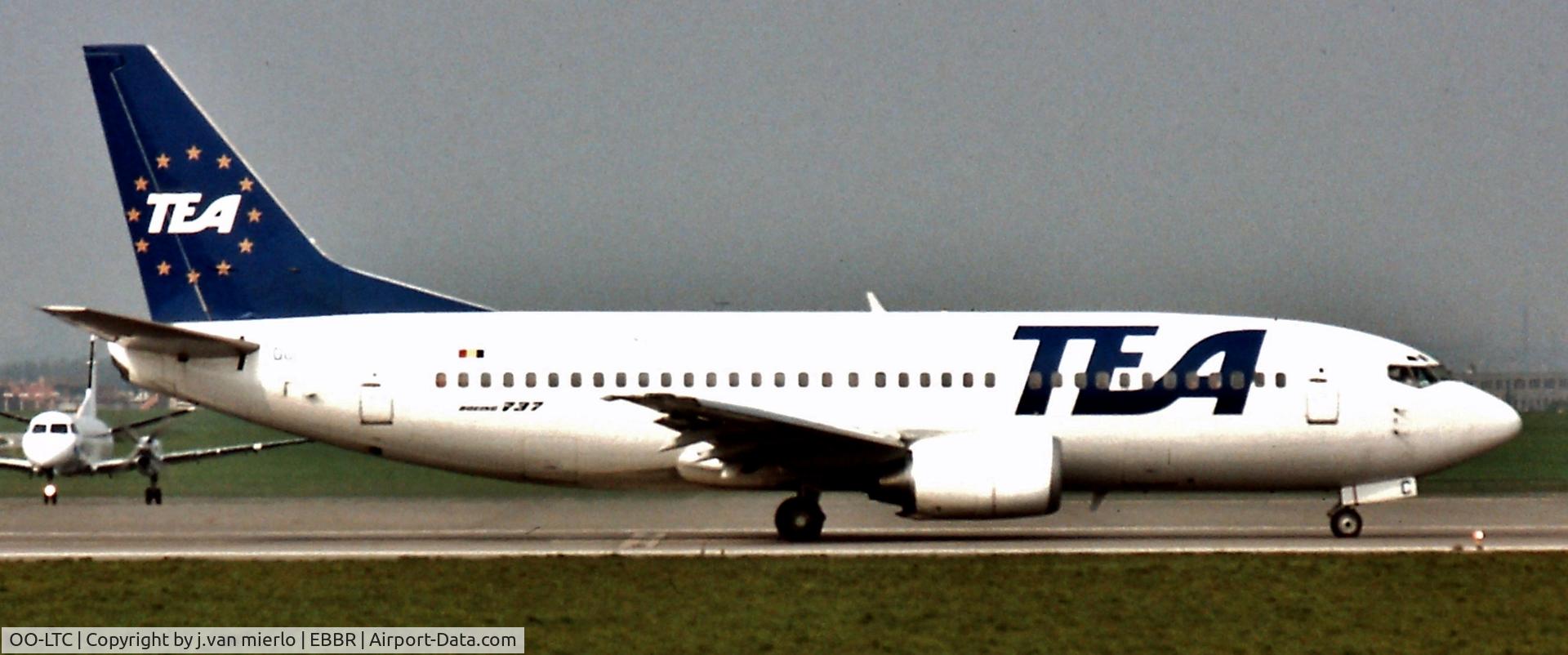 OO-LTC, 1989 Boeing 737-3M8/F C/N 24022, Holding rwy 02 at Brussels