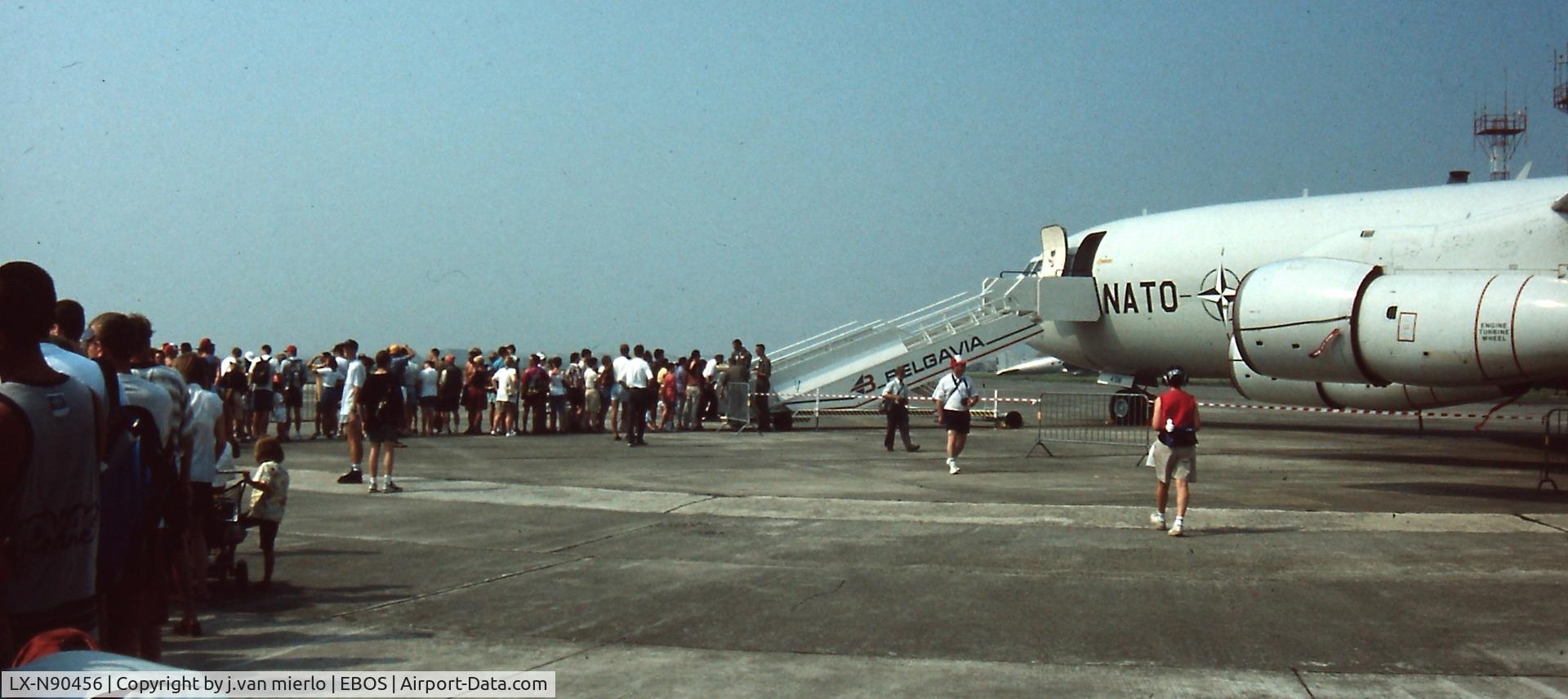LX-N90456, 1984 Boeing E-3A Sentry C/N 22851, A huge crowd wishes to visit the Sentry EBOS AIRSHOW '90s