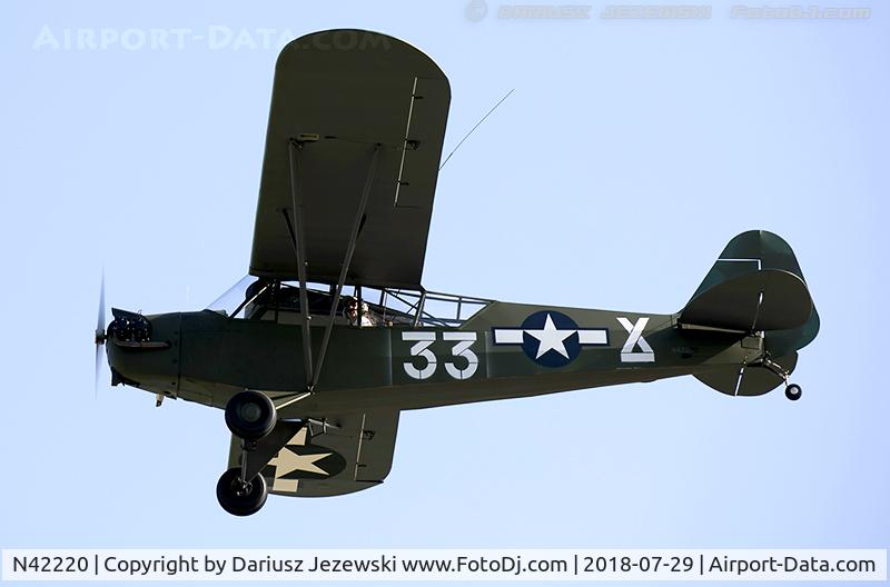 N42220, 1945 Piper J3C-65 Cub Cub C/N 14470, Piper J3C-65 Cub  C/N 14470, N42220