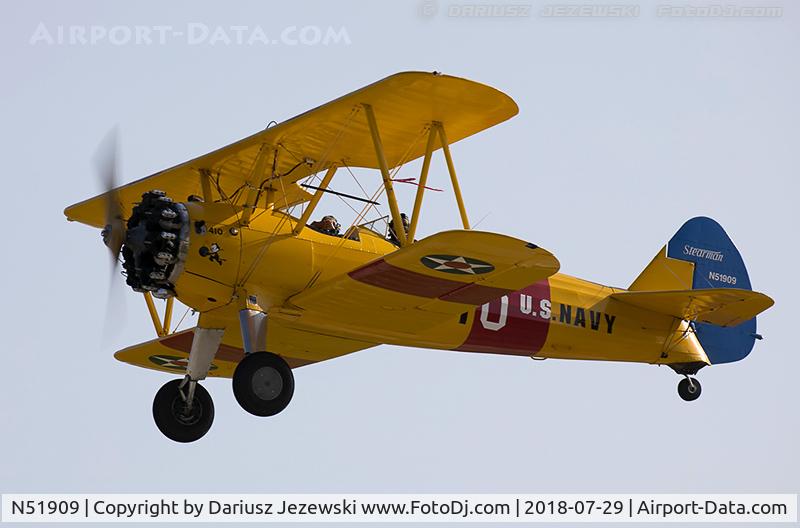 N51909, 1945 Boeing A75N1(PT17) C/N 75-2526, Boeing A75N1(PT17) Stearman  C/N 75-2526, N51909