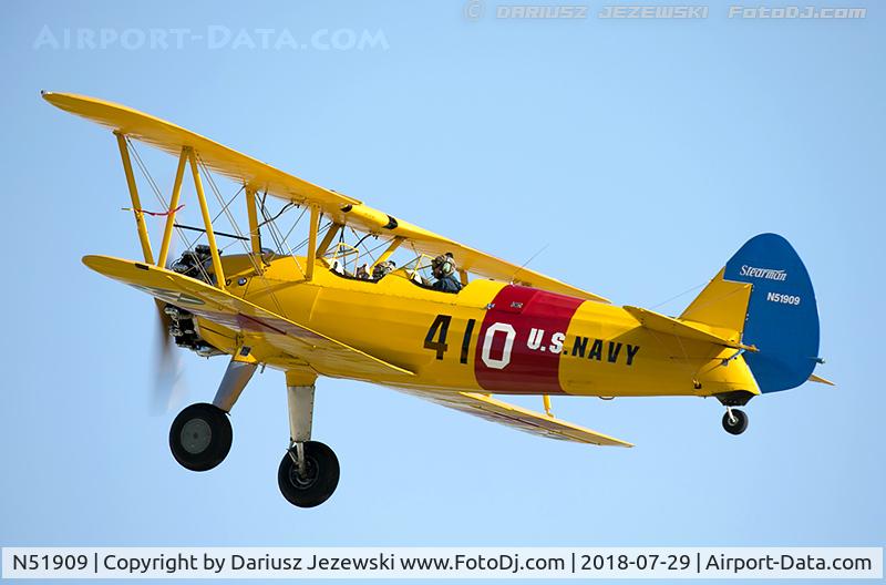 N51909, 1945 Boeing A75N1(PT17) C/N 75-2526, Boeing A75N1(PT17) Stearman  C/N 75-2526, N51909