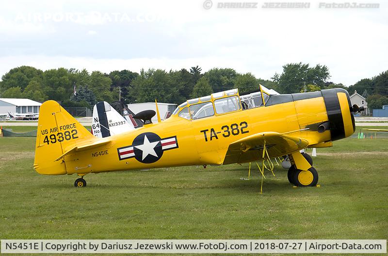 N5451E, 1949 North American T-6G Texan C/N 168-496, North American T-6G Texan  C/N 168-496, N5451E