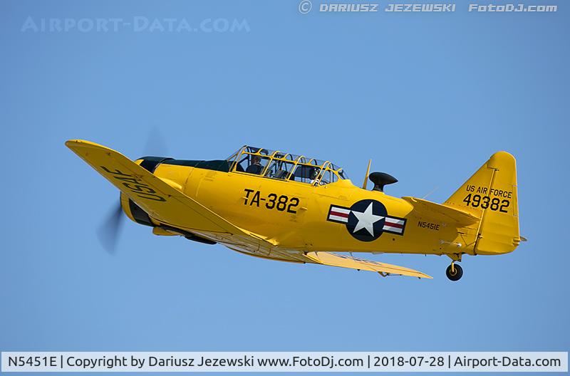 N5451E, 1949 North American T-6G Texan C/N 168-496, North American T-6G Texan  C/N 168-496, N5451E