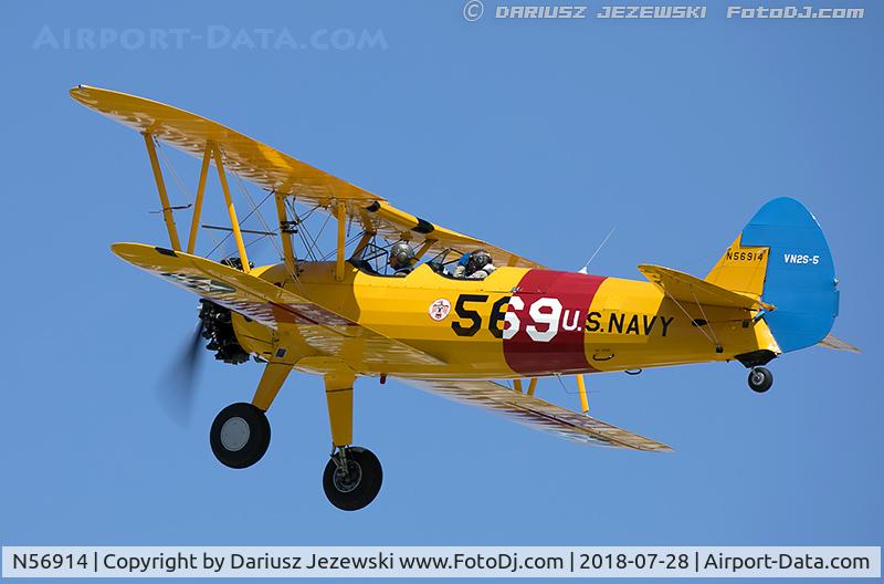 N56914, 1942 Boeing A75N1(PT17) C/N 75-2101, Boeing A75N1(PT17) Stearman  C/N 75-2101, N56914
