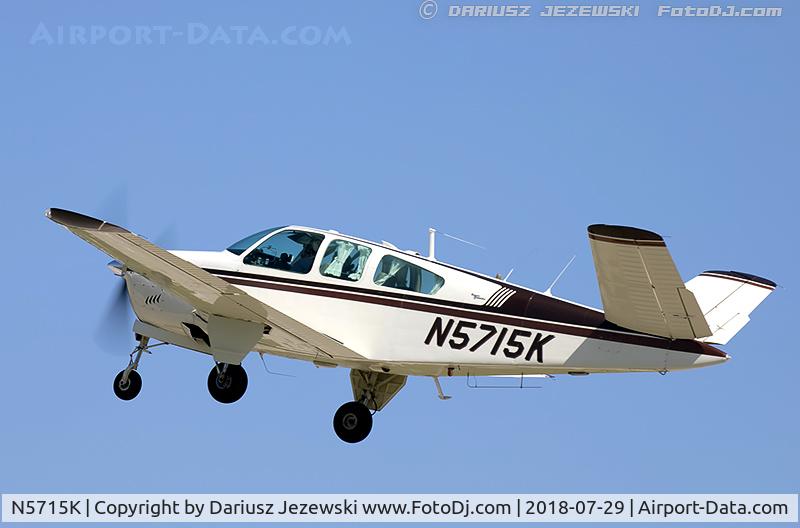 N5715K, 1964 Beech S35 Bonanza C/N D-7510, Beech S35 Bonanza  C/N D-7510, N5715K