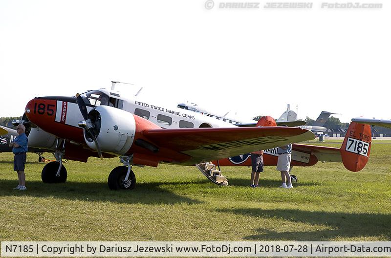 N7185, 1952 Beech Expeditor 3NM (D18S) C/N CA-104, Beech 3NM Twin Beech  C/N CA-104, N7185