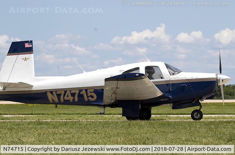 N74715, 1961 Mooney M20B Mark 21 C/N 1715, Mooney M20B Mark 21  C/N 1715, N74715