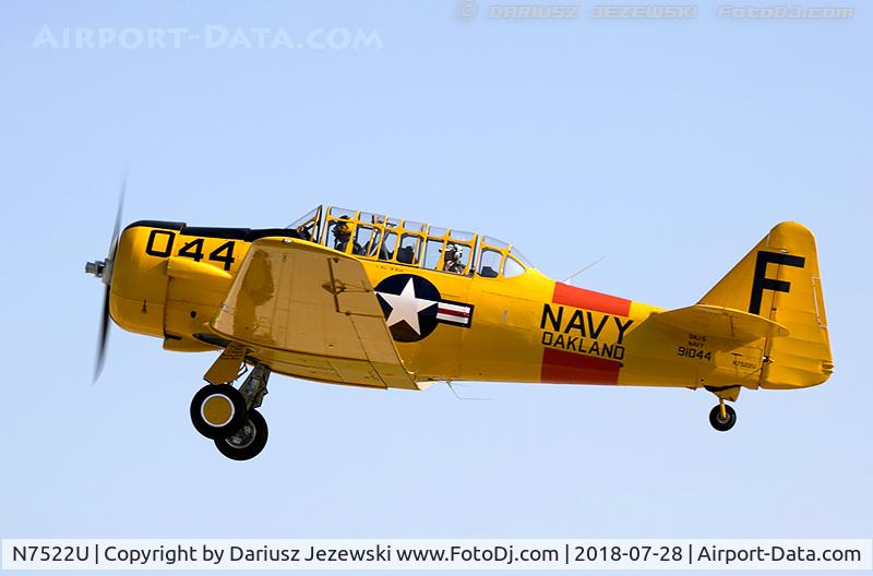 N7522U, 1952 Canadian Car & Foundry Harvard MK IV C/N CCF4-214, Canadian Car & Foundry Harvard Mk.IV  C/N CCF4-214, N7522U
