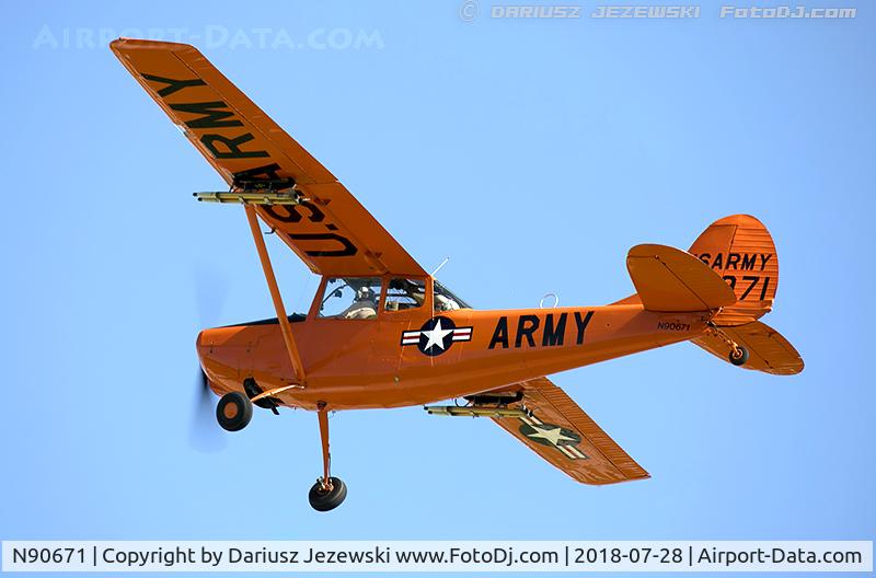 N90671, 1951 Cessna O-1A Bird Dog C/N 22285, Cessna 305A L-19A Bird Dog  C/N 22285, N90671
