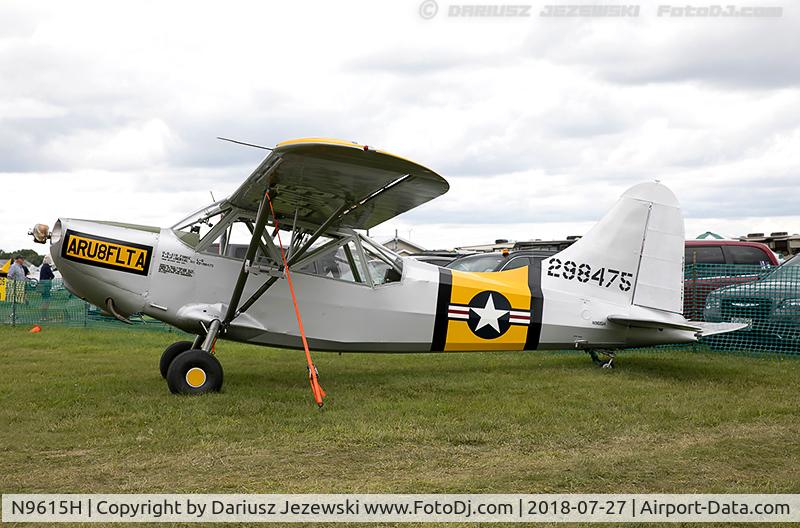 N9615H, 1943 Stinson L-5 Sentinel C/N 76-716, Stinson L-5 Sentinel  C/N 76-716, N9615H