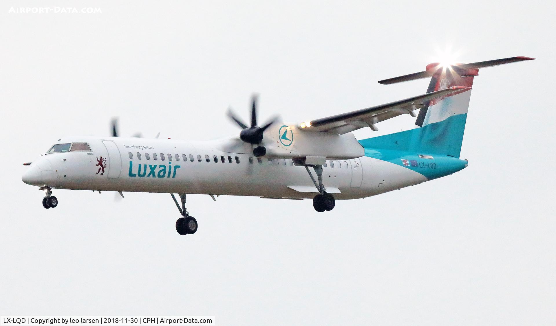 LX-LQD, 2016 De Havilland Canada DHC-8-402Q Dash 8 Dash 8 C/N 4525, Copenhagen 30.11.2018