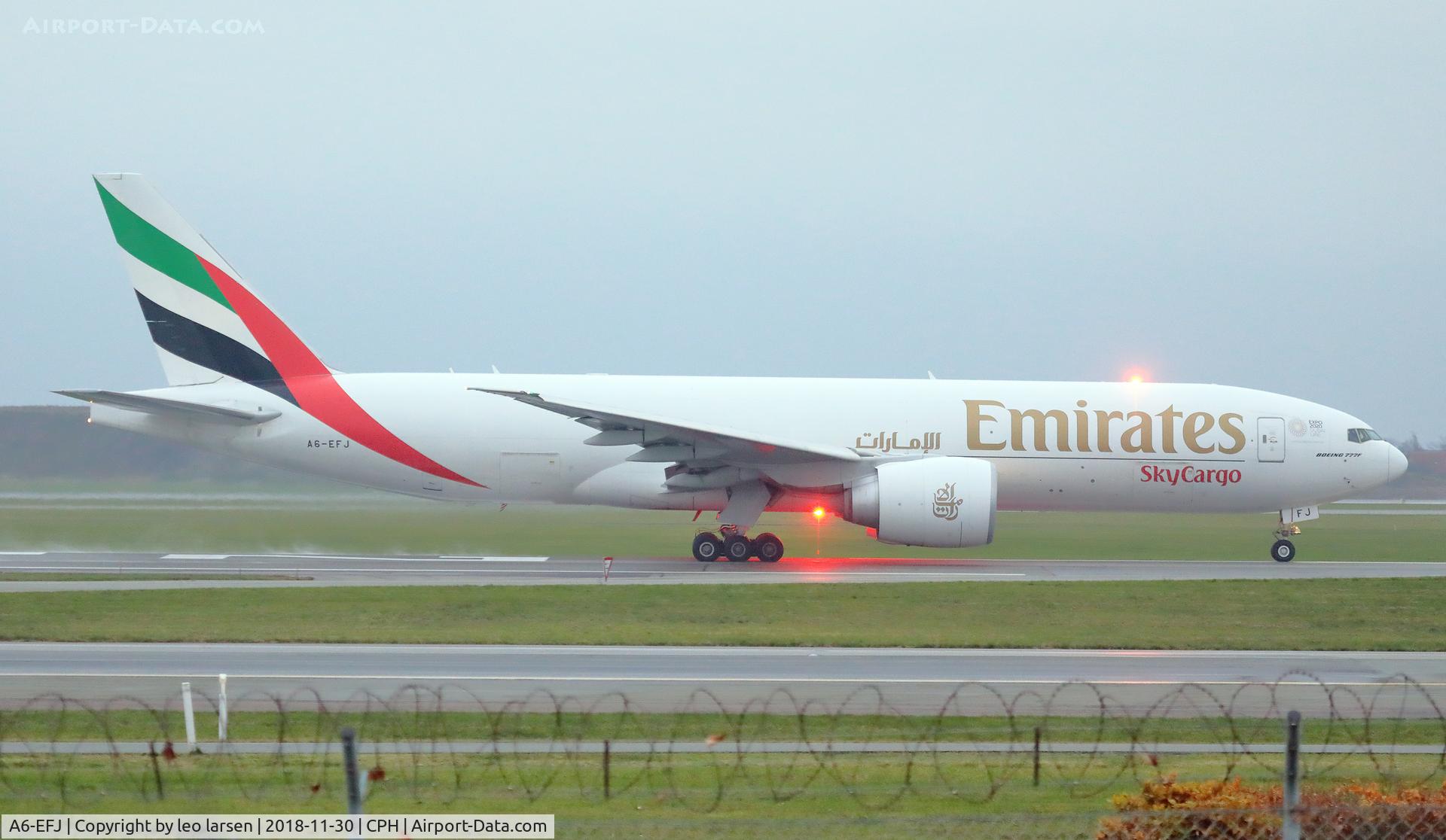 A6-EFJ, 2012 Boeing 777-F1H C/N 35610, Copenhagen 30.11.2018