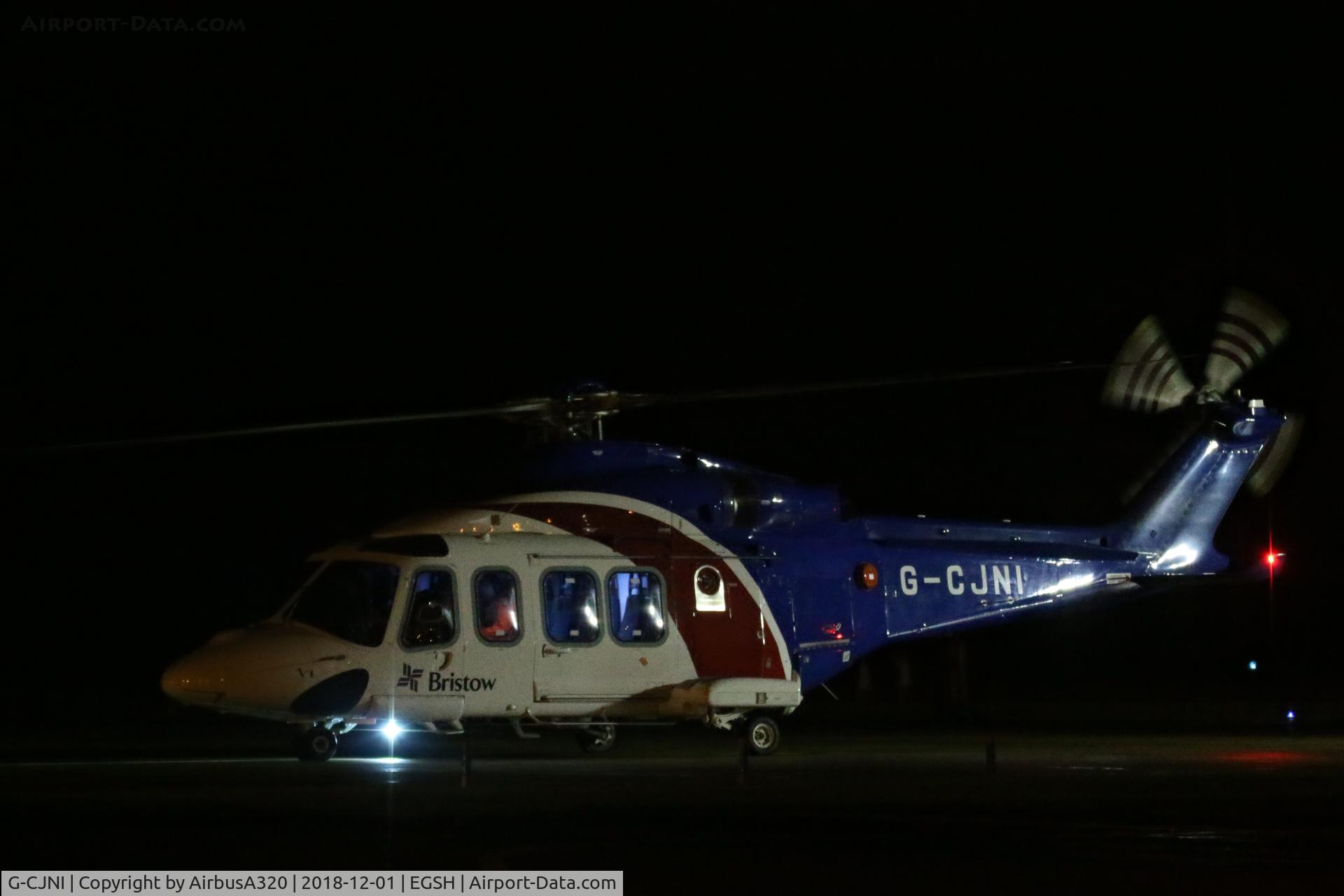 G-CJNI, 2014 AgustaWestland AW-139 C/N 41374, Arriving at NWI