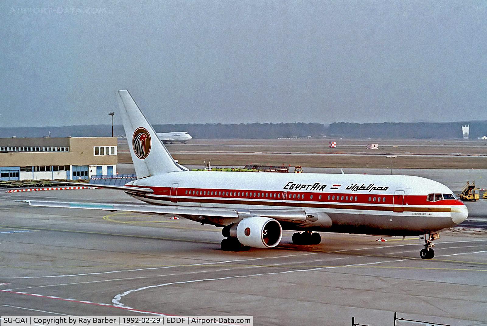 SU-GAI, 1984 Boeing 767-266/ER C/N 23179/98, SU-GAI   Boeing 767-266ER [23179] (EgyptAir) Frankfurt Int'l~D 29/02/1992