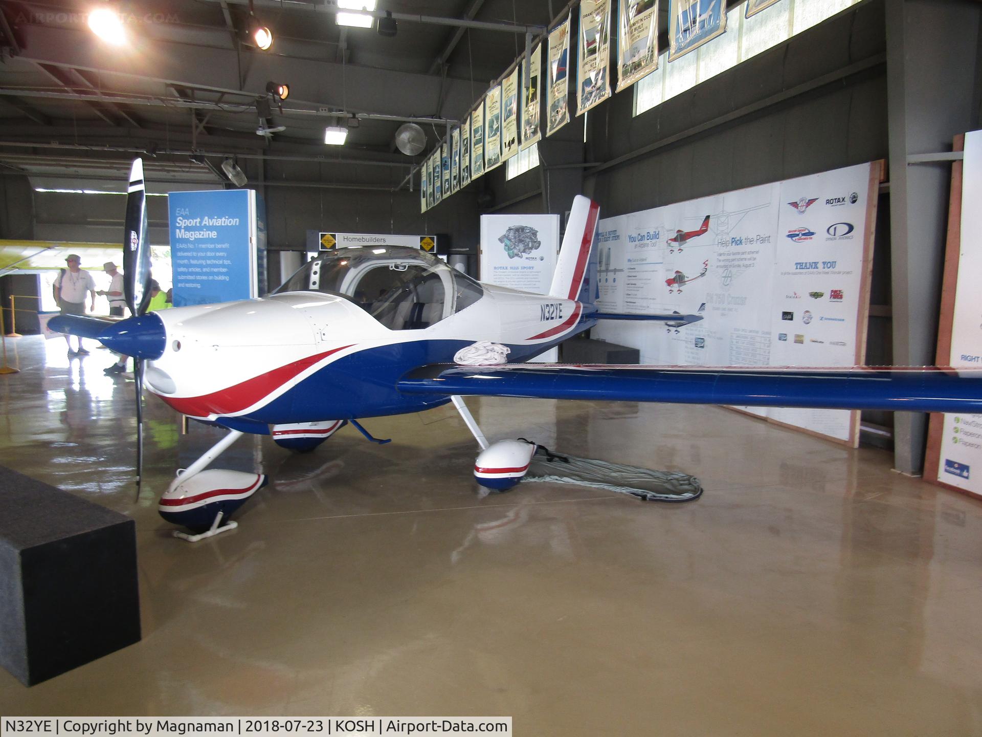 N32YE, 2016 Vans RV-12 C/N 120669, in talk building at EAA