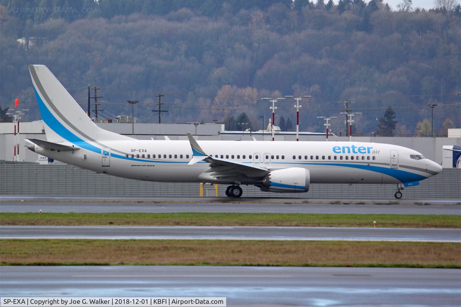 SP-EXA, 2018 Boeing 737-8 MAX C/N 64295, First 737MAX8 for Enter Air seen prior to a pre-delivery test flight.
