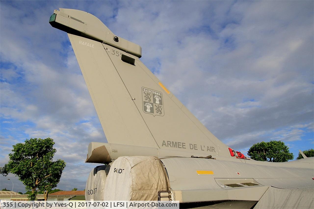 355, 2017 Dassault Rafale B C/N 355, Dassault Rafale B, Tail close up view, St Dizier-Robinson Air Base 113 (LFSI) Open day 2017