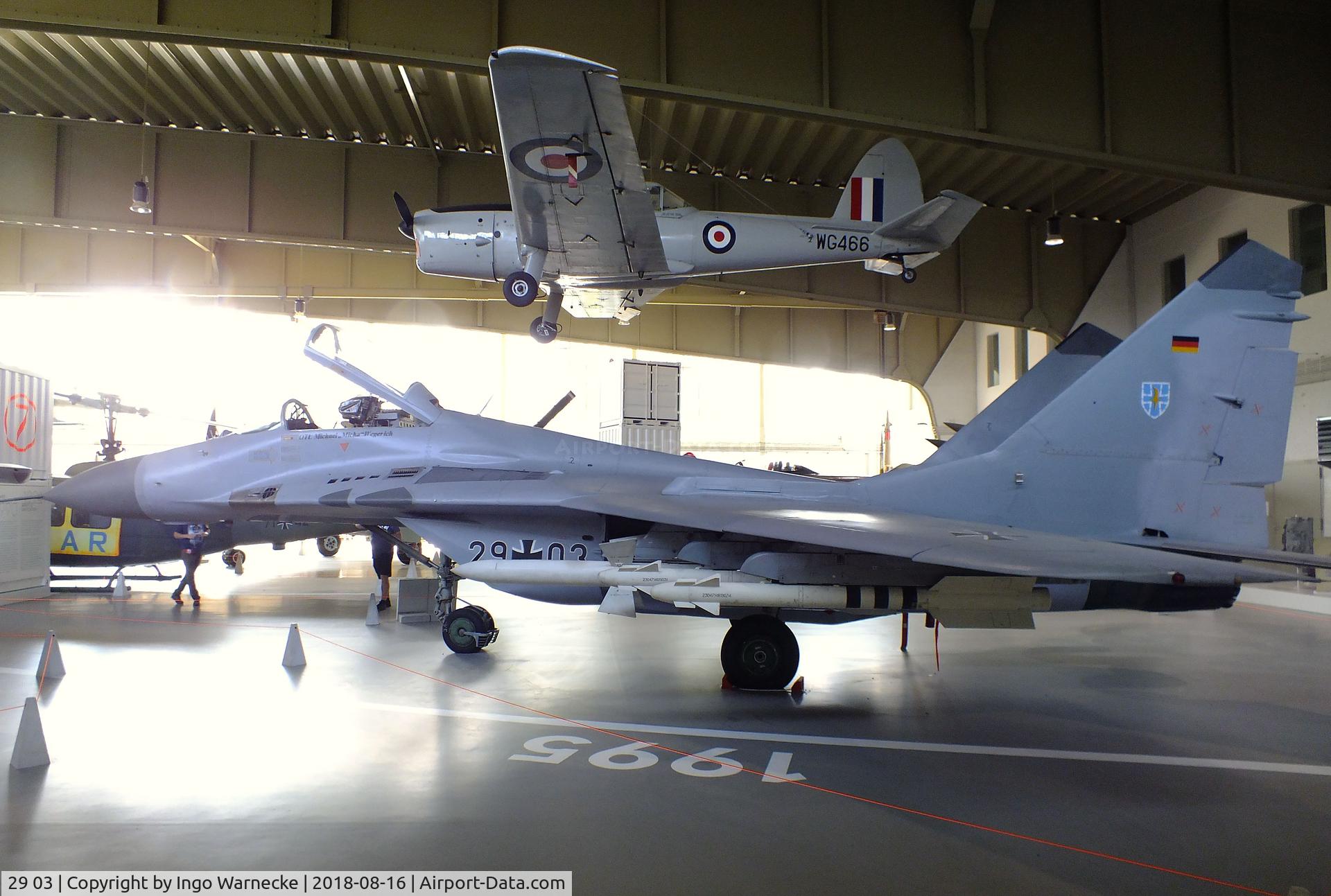 29 03, 1988 Mikoyan-Gurevich MiG-29G C/N 2960525110, Mikoyan i Gurevich MiG-29G FULCRUM at the Luftwaffenmuseum (German Air Force museum), Berlin-Gatow
