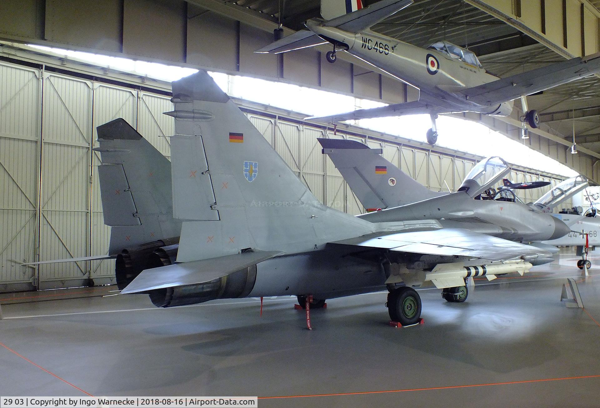 29 03, 1988 Mikoyan-Gurevich MiG-29G C/N 2960525110, Mikoyan i Gurevich MiG-29G FULCRUM at the Luftwaffenmuseum (German Air Force museum), Berlin-Gatow