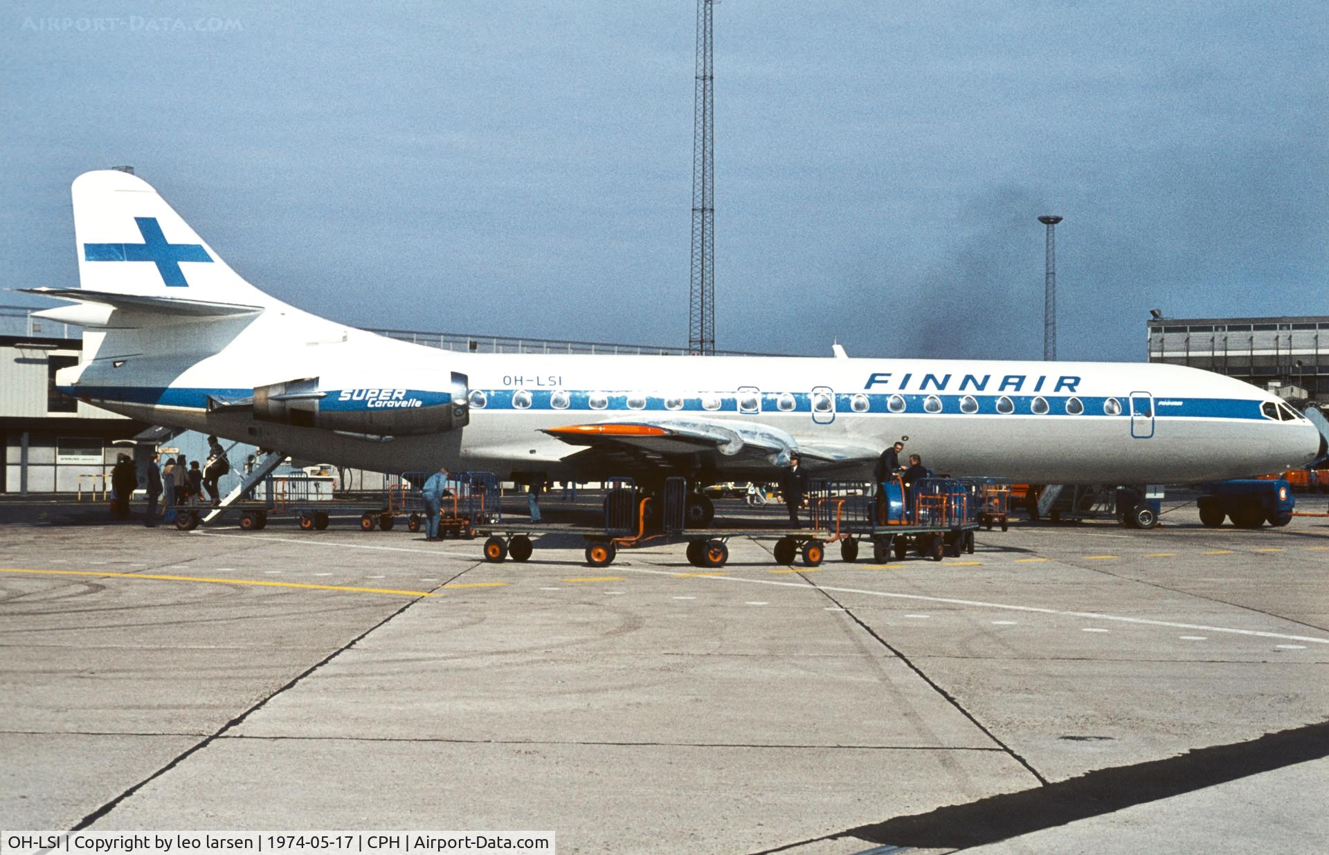 OH-LSI, 1969 Sud Aviation SE-210 Caravelle 10B3 Super B C/N 259, Copenhagen  17.5.1974