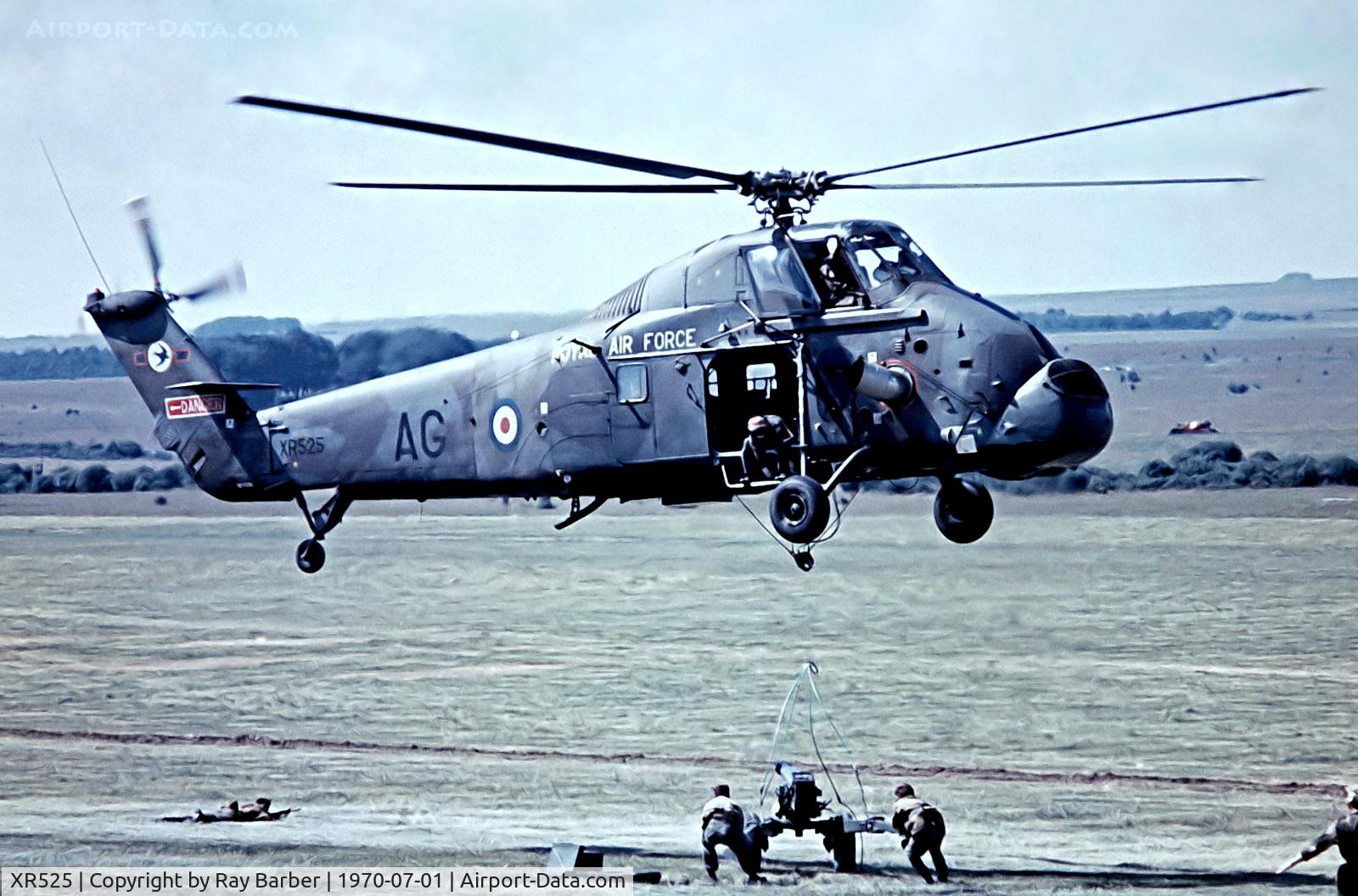 XR525, 1964 Westland Wessex HC.2 C/N WA147, XR525   Westland WS.58 Wessex HC.2 [WA147] (Royal Air Force) Larkhill-Salisbury Plain~G @ 1970