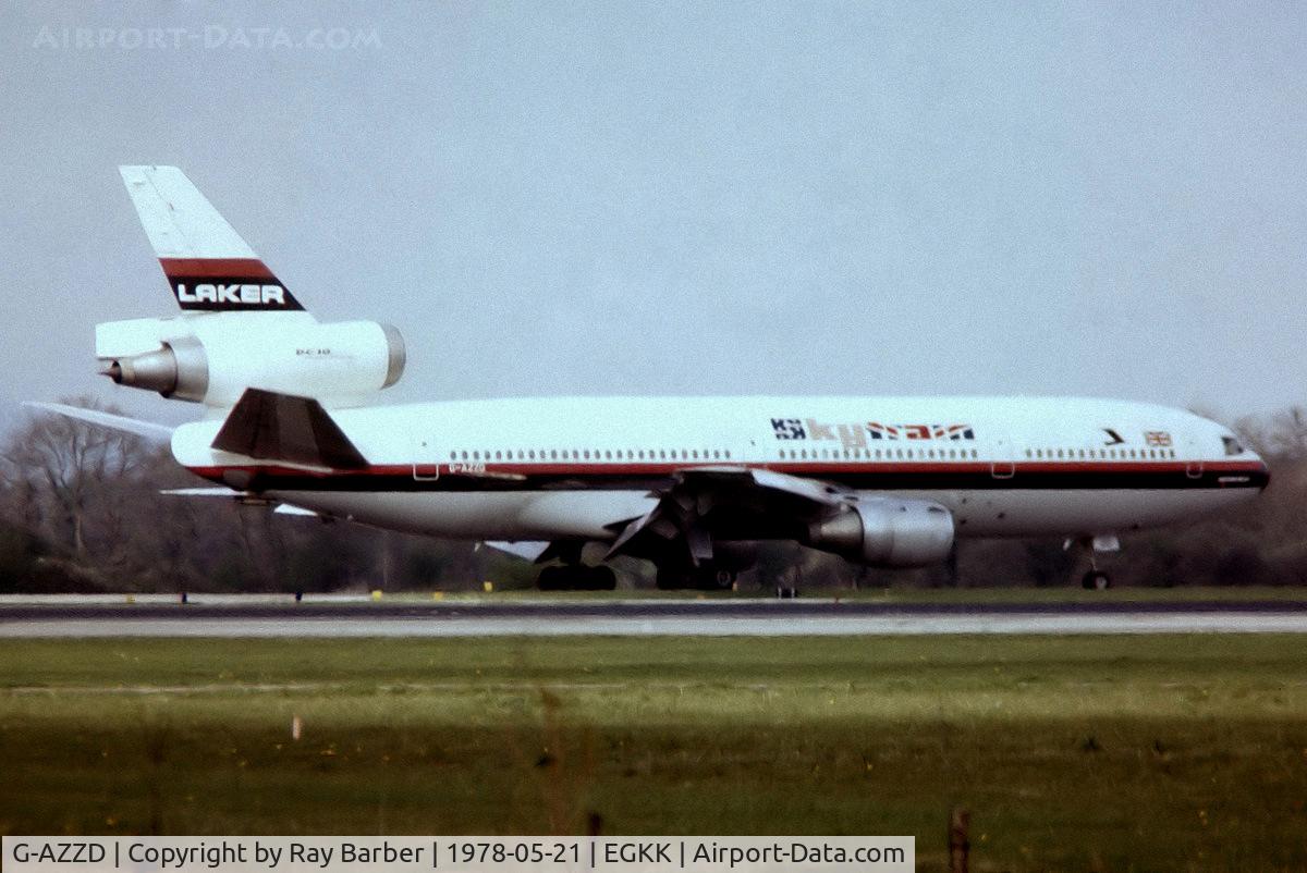 G-AZZD, 1972 Douglas DC-10-10 C/N 46906, G-AZZD   McDonnell Douglas DC-10-10 [46906] (Laker Airways) Gatwick~G 21/05/1978