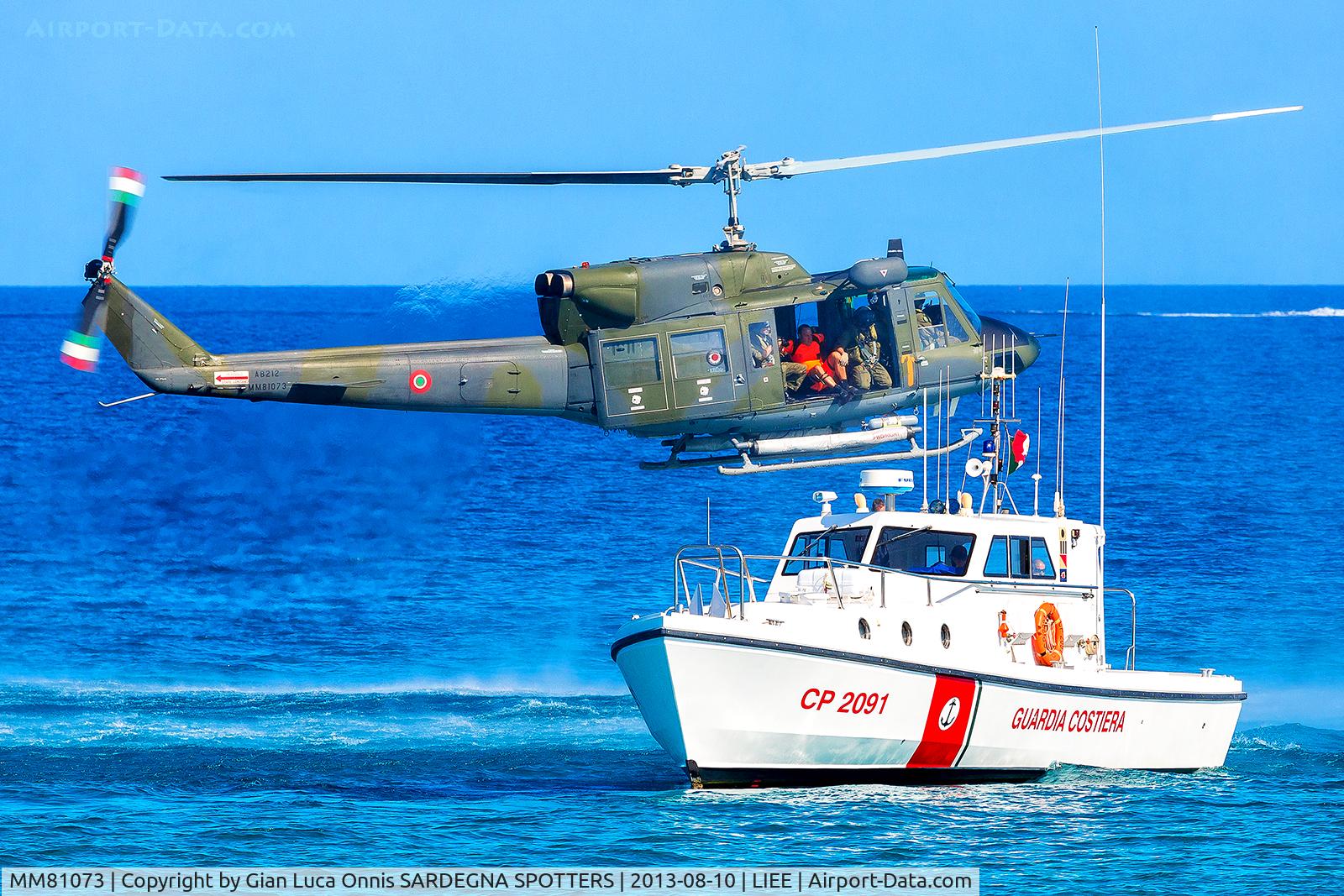 MM81073, Agusta AB-212AM C/N 5575, Dimostrazione aerea Arbatax