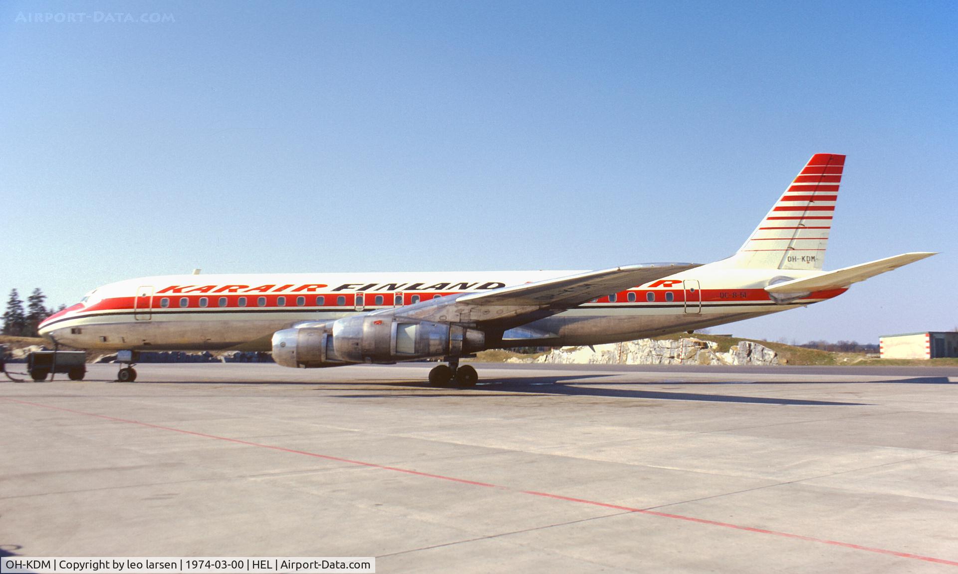 OH-KDM, 1961 Douglas DC-8-51 C/N 45628, Helsinki 3.1974