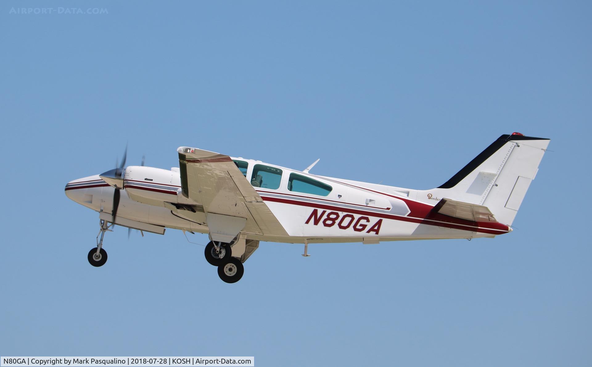 N80GA, 1979 Beech E-55 Baron C/N TE-1169, Beech E55