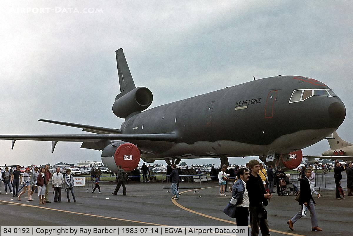 84-0192, 1984 McDonnell Douglas KC-10A Extender C/N 48231, 84-0192   (4192) McDonnell Douglas KC-10A Extender [48231] (United States Air Force) RAF Fairford~G 14/07/1985