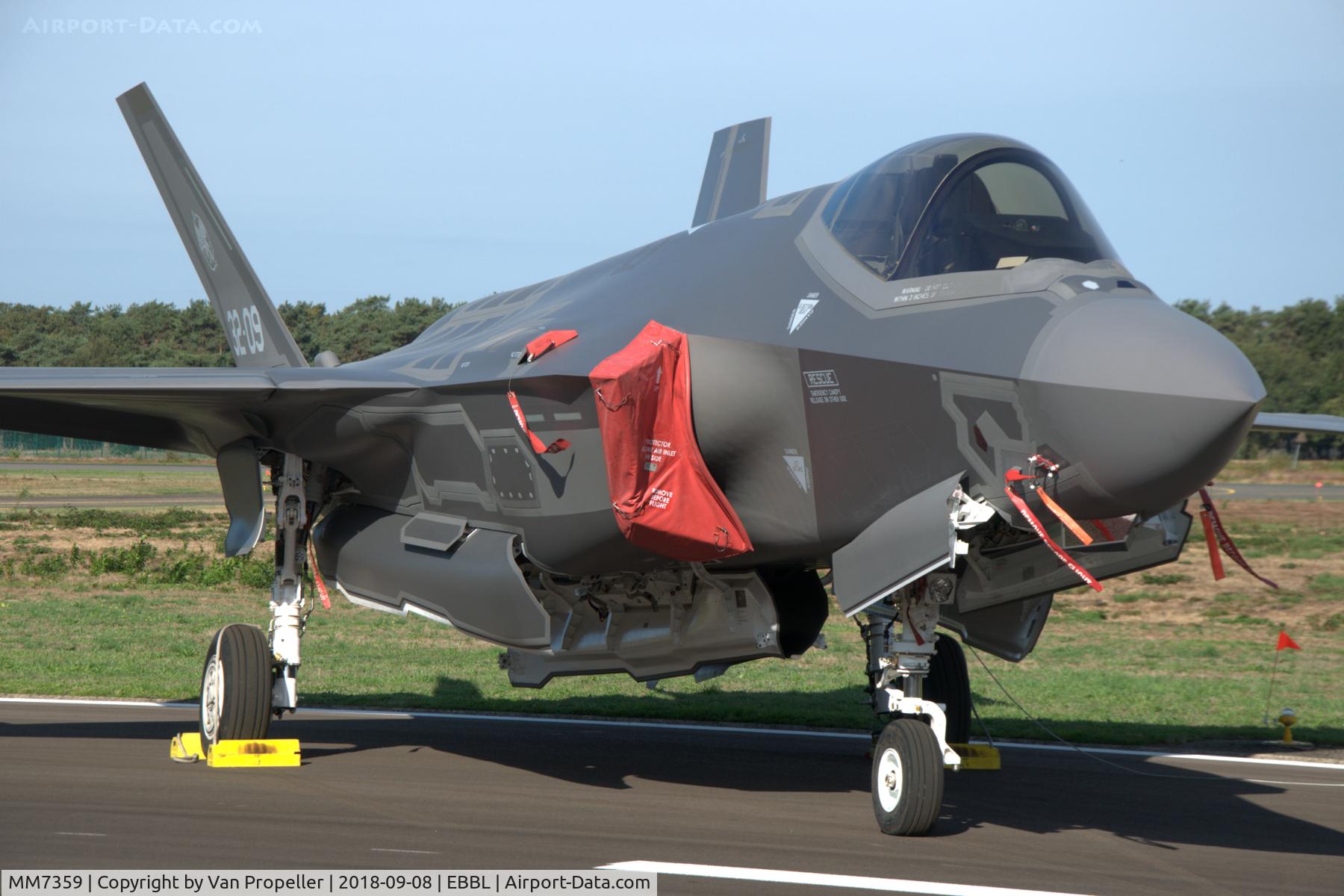 MM7359, 2017 Lockheed Martin F-35A Lightning II C/N AL-09, Lockheed F-35A Lightning II of the Italian Air Force at Kleine Brogel air base, air show 2018
