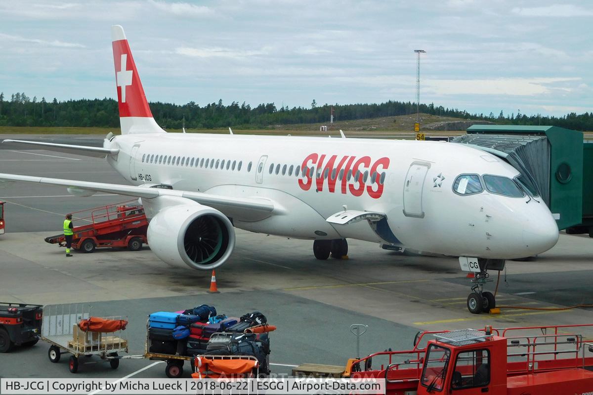 HB-JCG, 2017 Bombardier CSeries CS300 (BD-500-1A11) C/N 55020, At Gothenburg