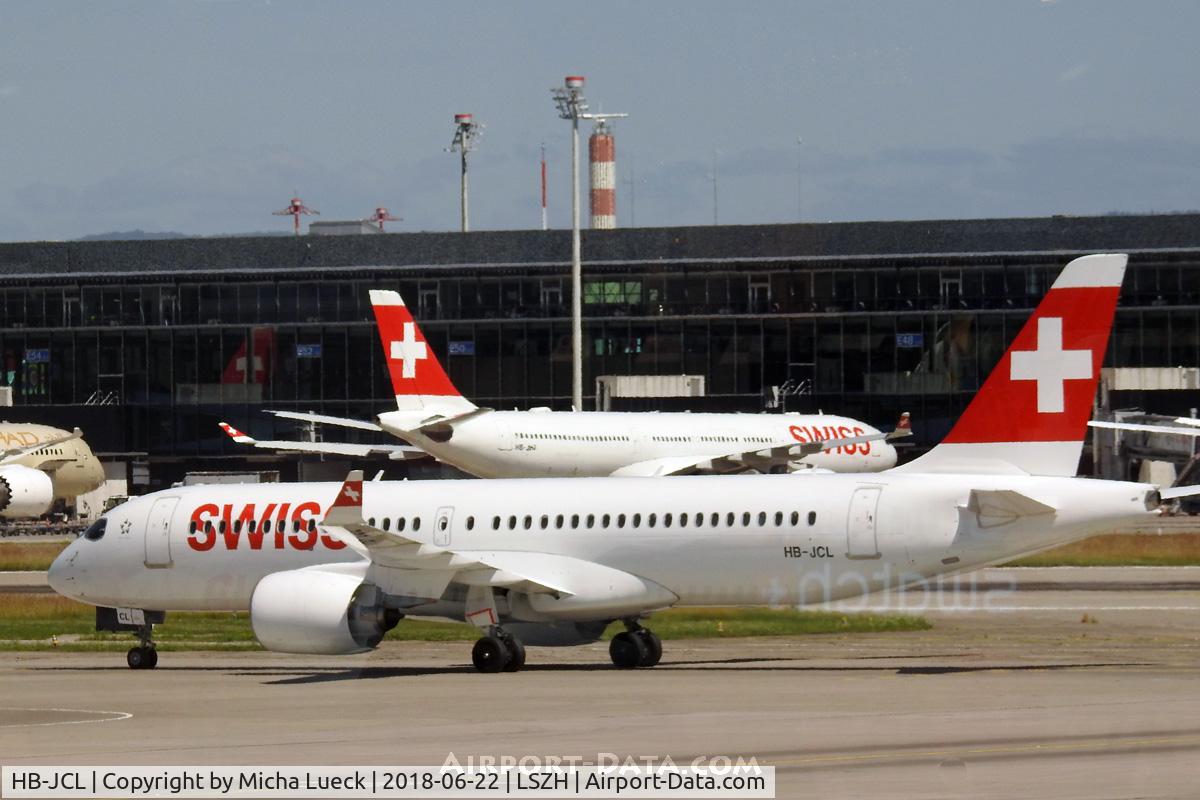 HB-JCL, 2018 Bombardier CS300 (BD-500-1A11) C/N 55029, At Zurich