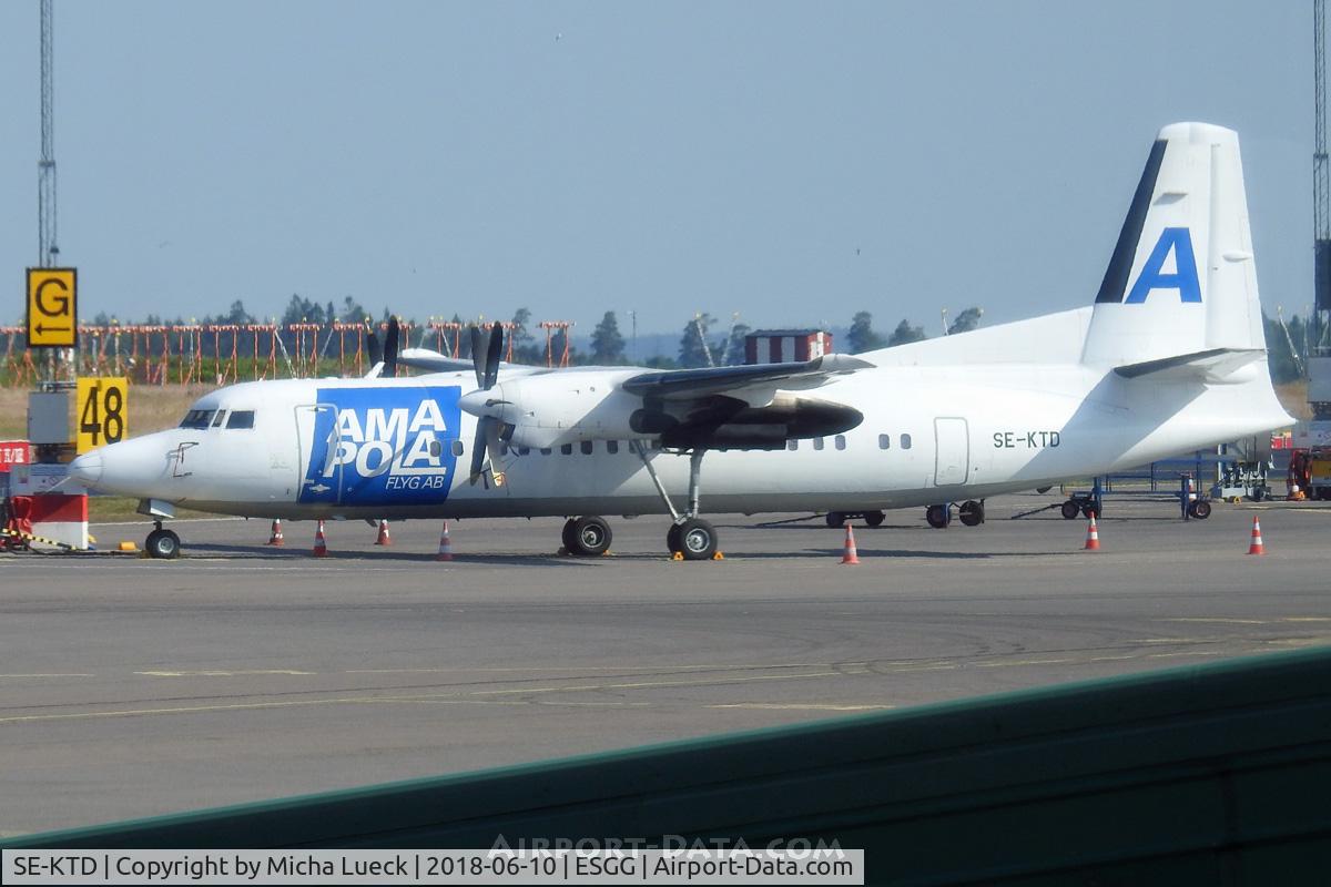 SE-KTD, 1988 Fokker 50 C/N 20125, At Landvetter