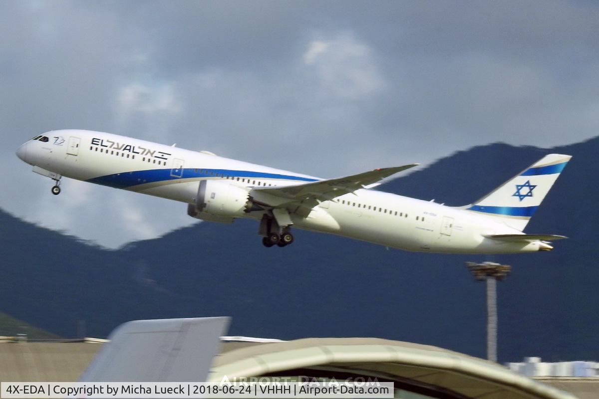 4X-EDA, 2017 Boeing 787-9 Dreamliner C/N 63548, At Hong Kong