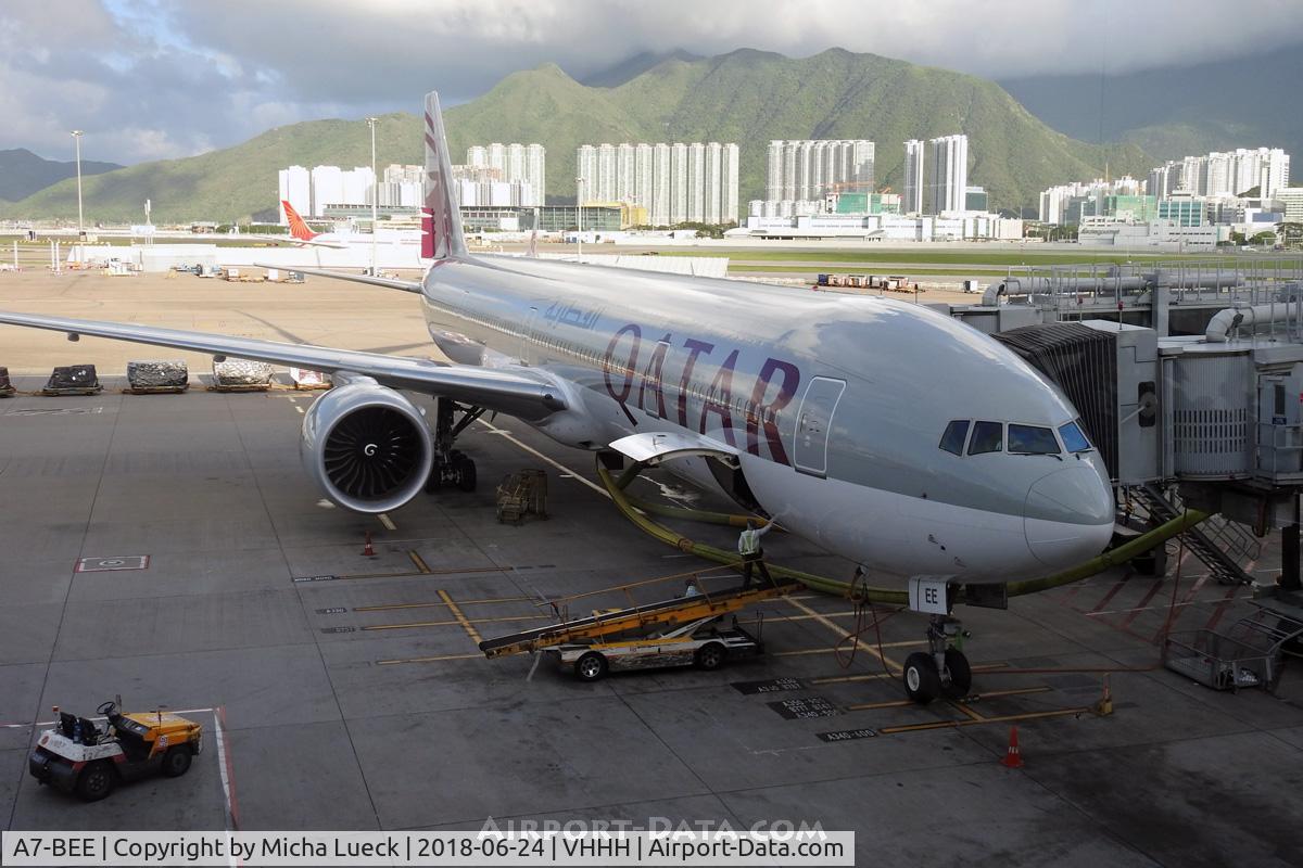 A7-BEE, 2015 Boeing 777-3DZ/ER C/N 60331, At Hong Kong