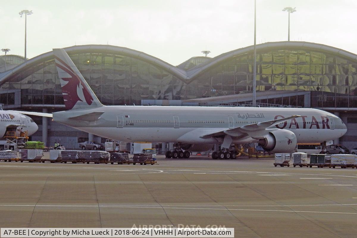 A7-BEE, 2015 Boeing 777-3DZ/ER C/N 60331, At Hong Kong
