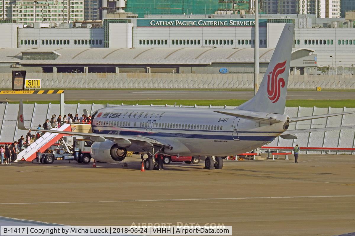 B-1417, 2017 Boeing 737-89L C/N 43424, At Hong Kong