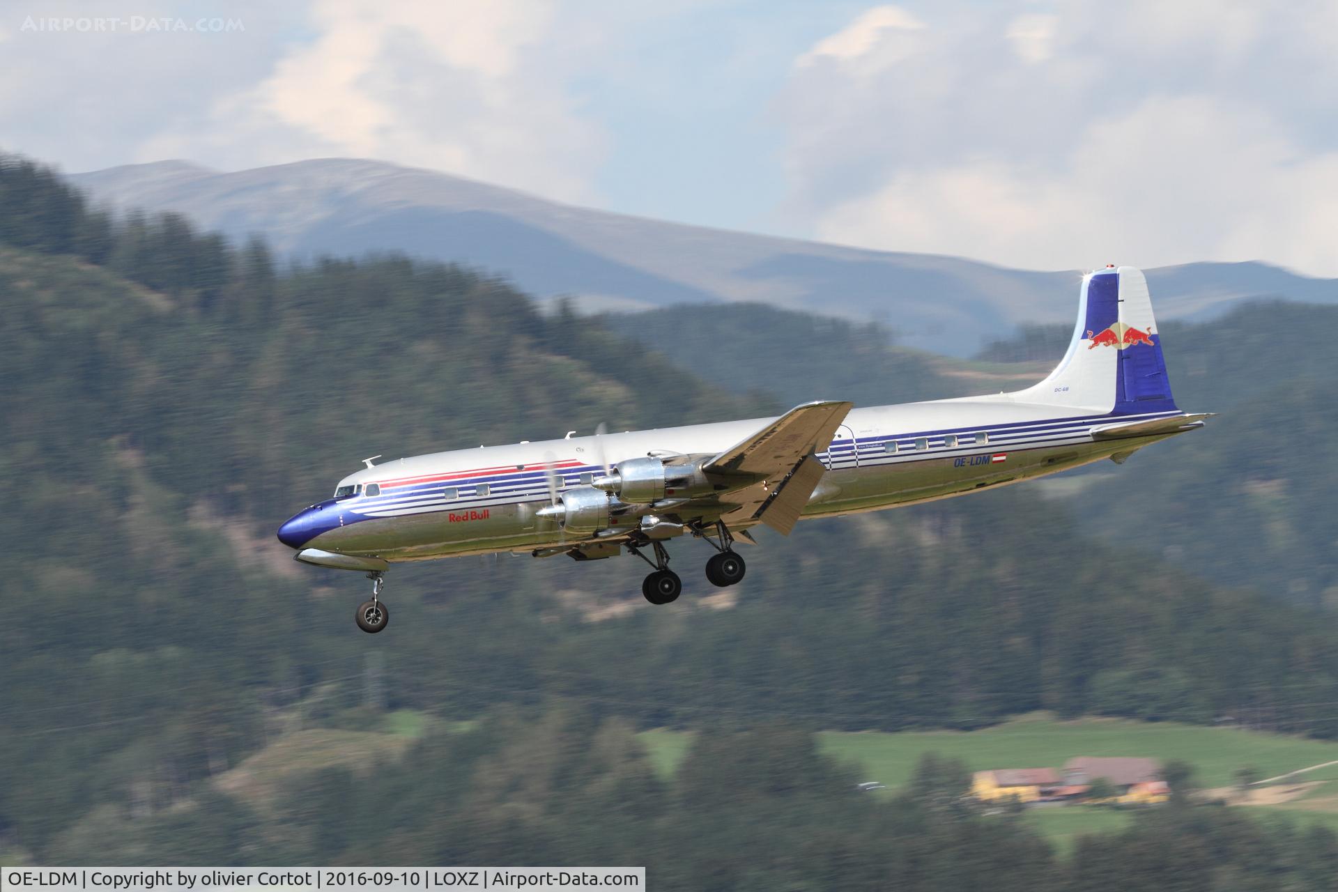 OE-LDM, 1958 Douglas DC-6B C/N 45563, landing at zeltweg