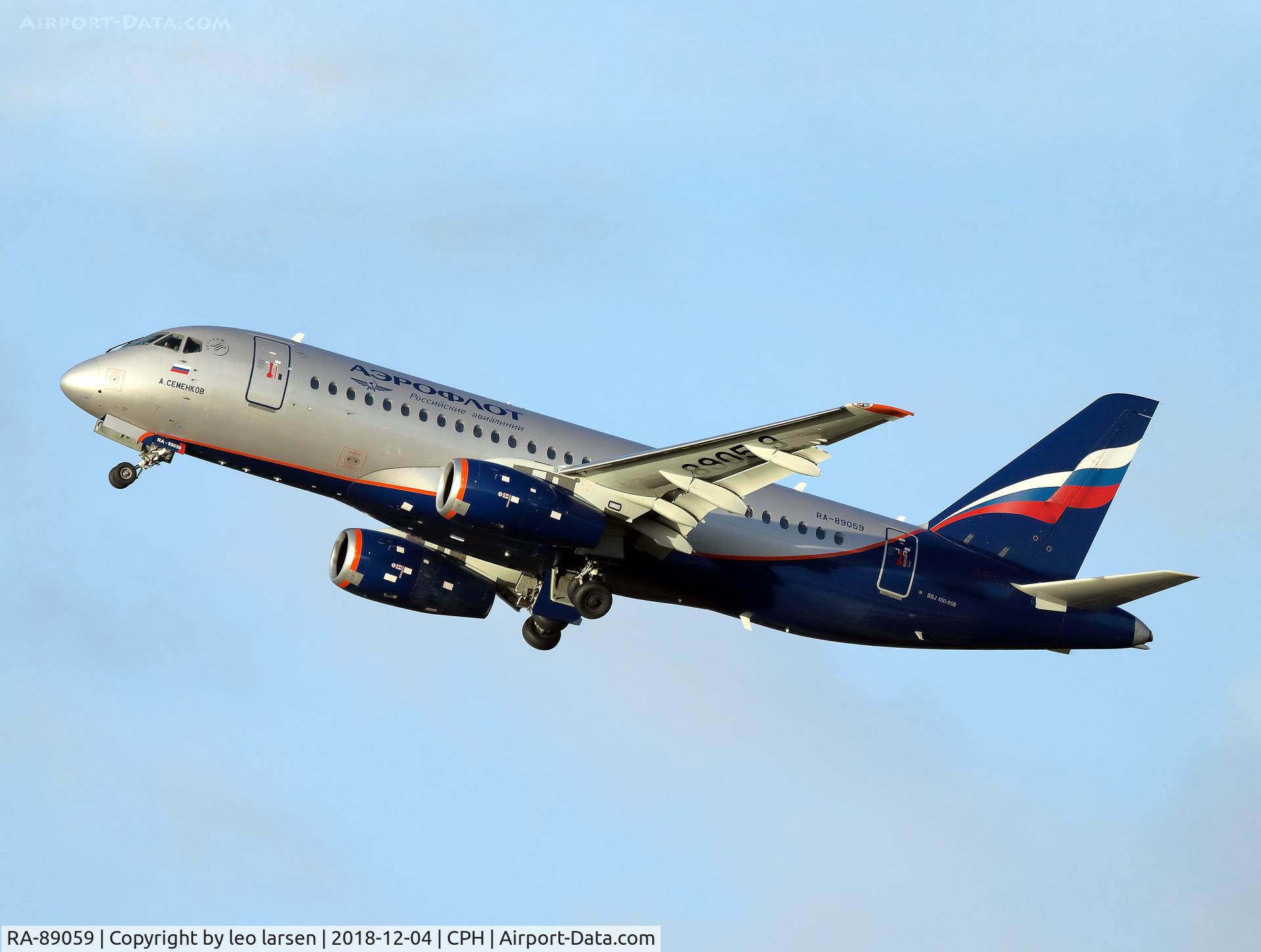 RA-89059, 2015 Sukhoi SuperJet 100-95B C/N 95100, Copenhagen 4.12.2018