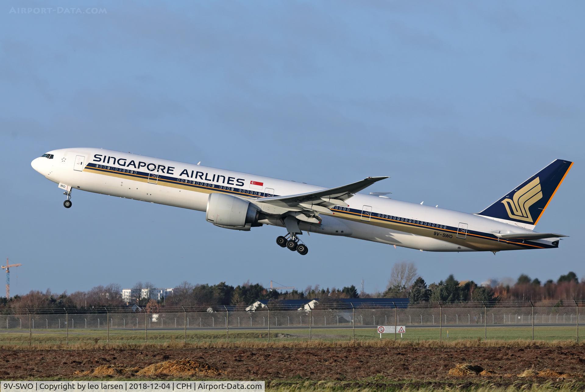 9V-SWO, 2008 Boeing 777-312/ER C/N 34580, Copenhagen 4.12.2018