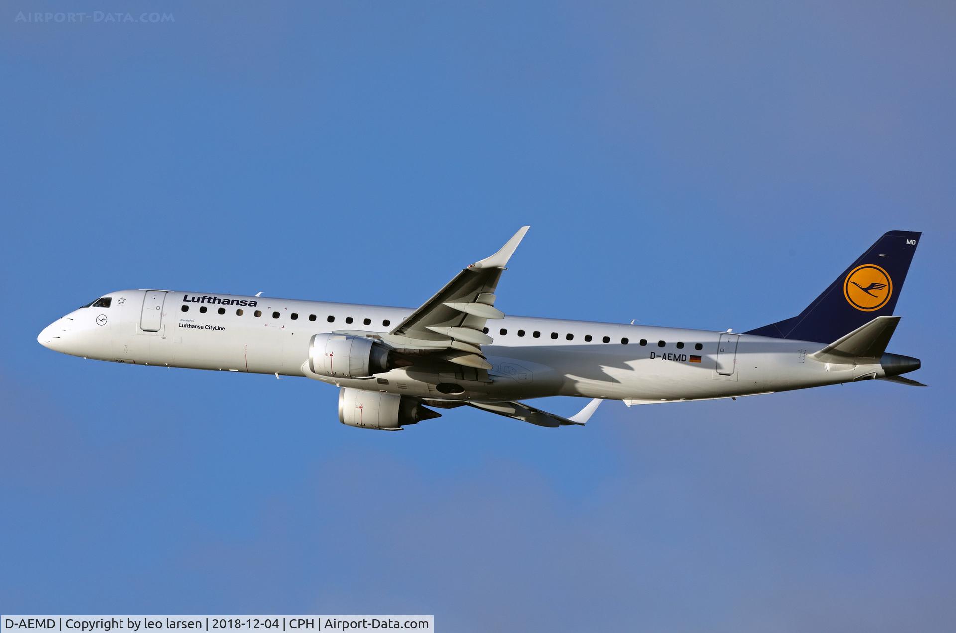 D-AEMD, 2009 Embraer 195LR (ERJ-190-200LR) C/N 19000305, Copenhagen 4.12.2018
