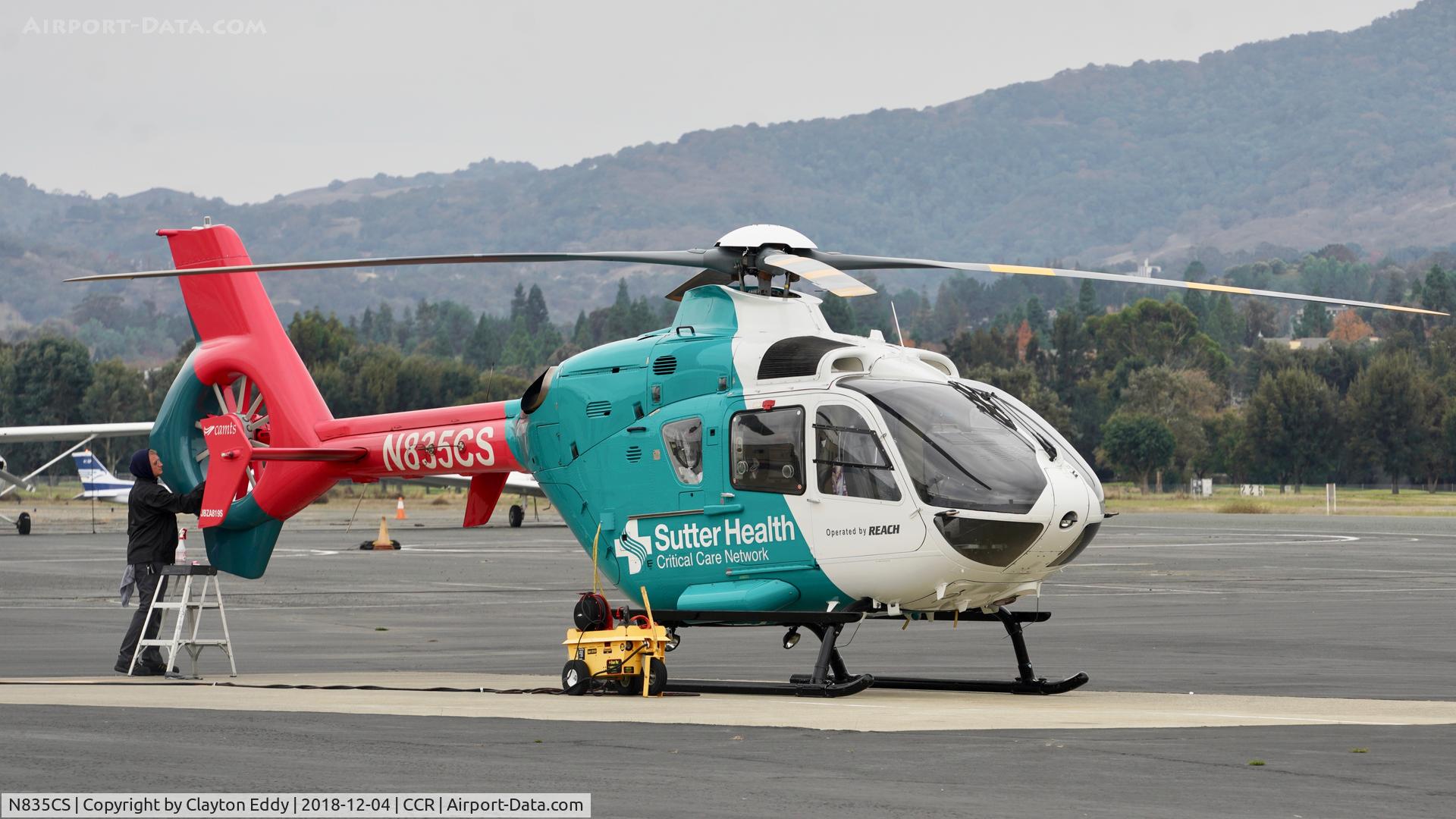 N835CS, 2012 Eurocopter EC-135P-2+ C/N 1091, Buchanan Field Concord California 2018.