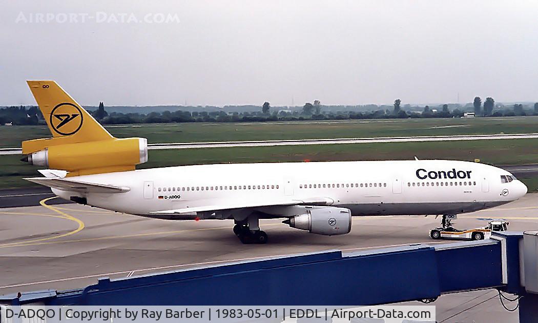 D-ADQO, 1979 McDonnell Douglas DC-10-30 C/N 46596, D-ADQO   McDonnell Douglas DC-10-30 [46596] (Condor) Dusseldorf Int'l~D 01/05/1983