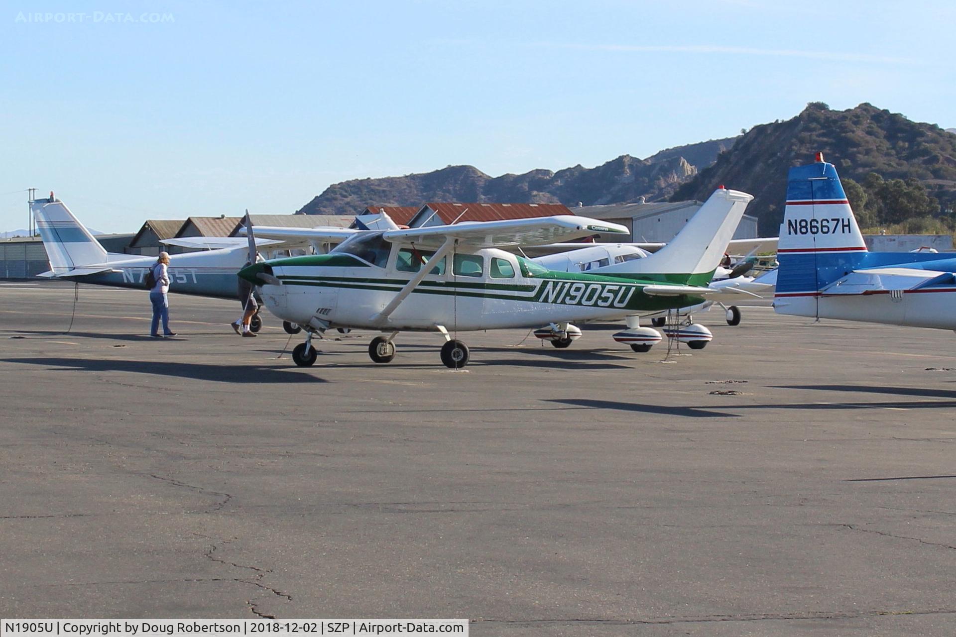 N1905U, 1973 Cessna U206F Stationair C/N U20602275, 1973 Cessna U206F STATIONAIR, Continental IO-520 285 Hp, six seats, on Transient Ramp
