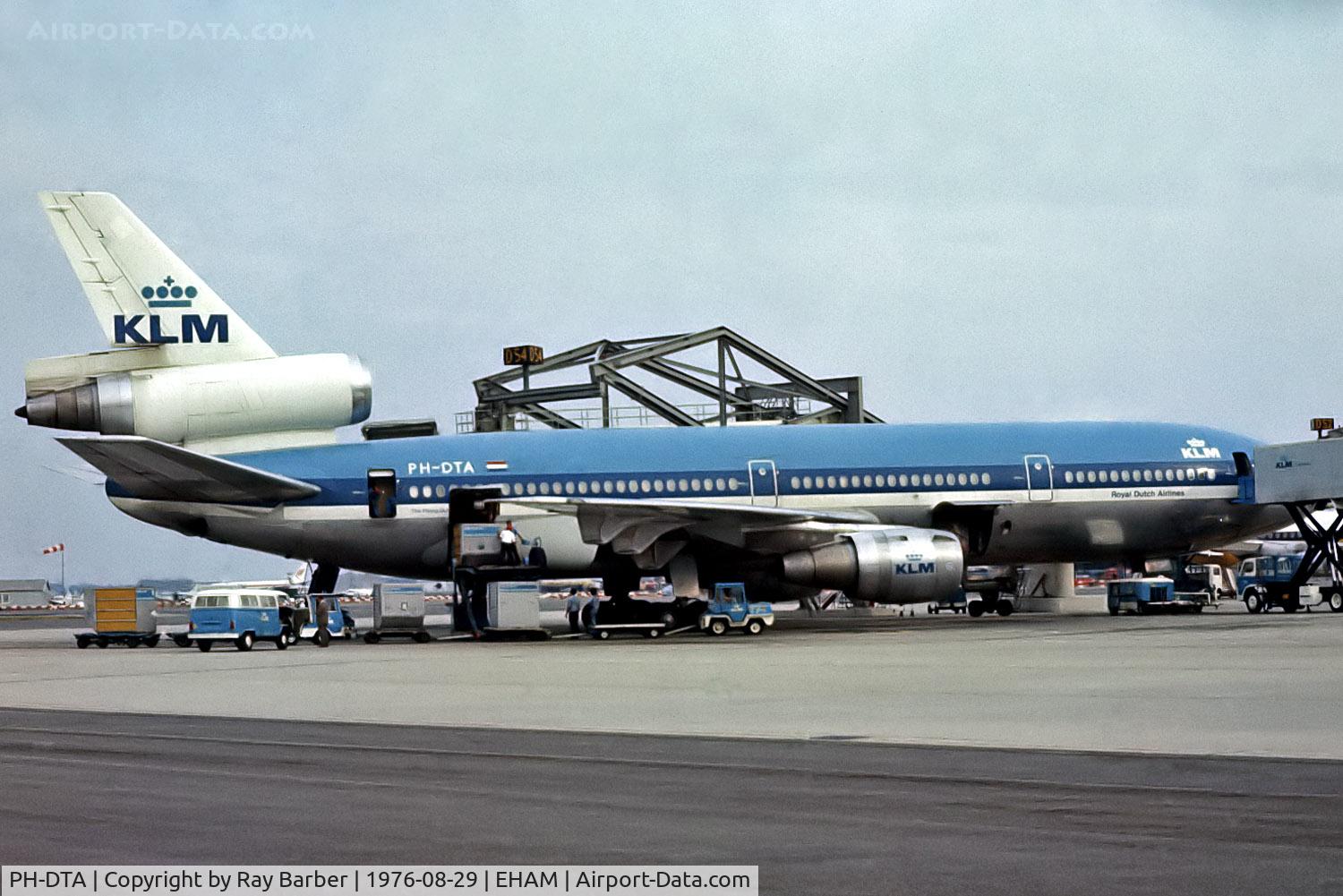PH-DTA, 1972 Douglas DC-10-30 C/N 46550, PH-DTA   McDonnell Douglas DC-10-30 [46550] (KLM Royal Dutch Airlines) Amsterdam-Schiphol~PH 29/08/1976